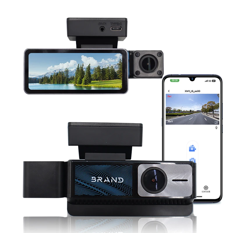 New Hot  Front 1080P Cabin 720P Rear 720P 3 Channel Dashcam Car Dash Camera Dash Cam With Emergency Lock And Loop Recording