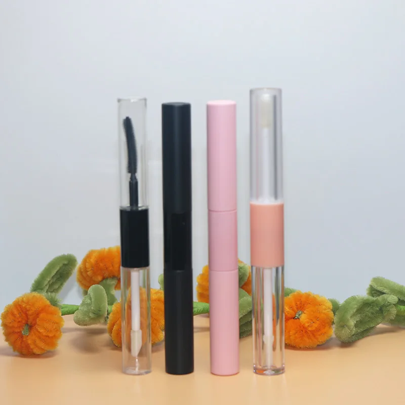 Customizable screen printing 5ml & 10ml Plastic Eyeliner Eyelash lip gloss Serum Luxury Mascara Tubes Double-Ended Container