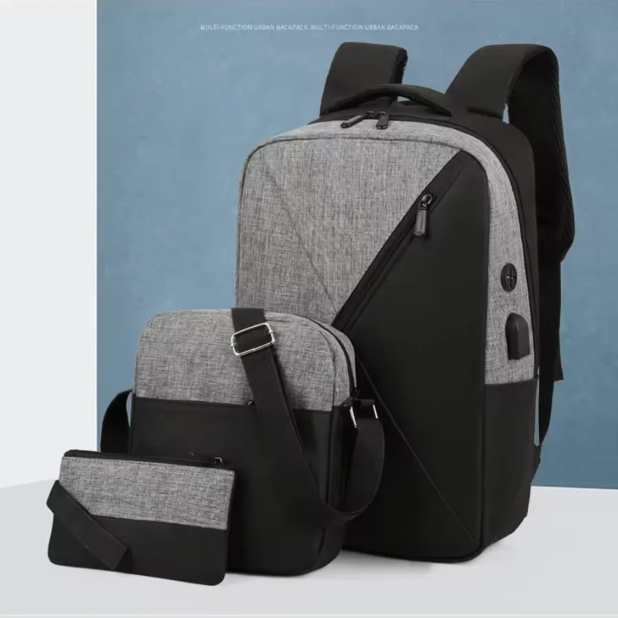 3-в-1 дорожная сумка для ноутбука с USB-разъемом повседневный рюкзак мужской компьютерный