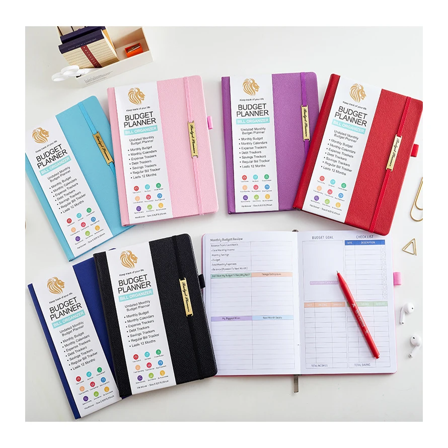 Custom Undated Budget Planner Notebook Monthly Finance Organizer With Expense Tracker Notebook For Manage Your Money