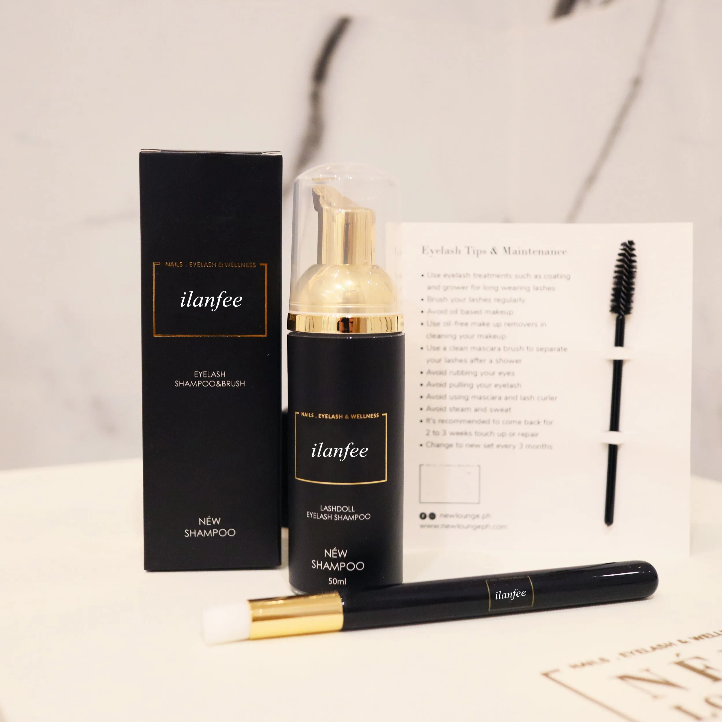 Wholesale Eyelash Foam Shampoo Set Lash Bath Eyelash Cleansing Brush Eyelash Extension Shampoo Pink Pump Bottles