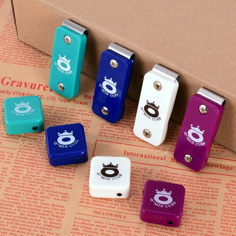 Billiards snooker pool cue chalk holder magnetic chalk case with belt clip