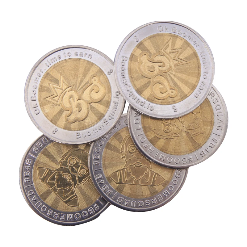 Wholesale Custom Silver Metal Arcade Game Machine Silver Coins Token For Board Pusher Gold Token Game Coin Washing Machines