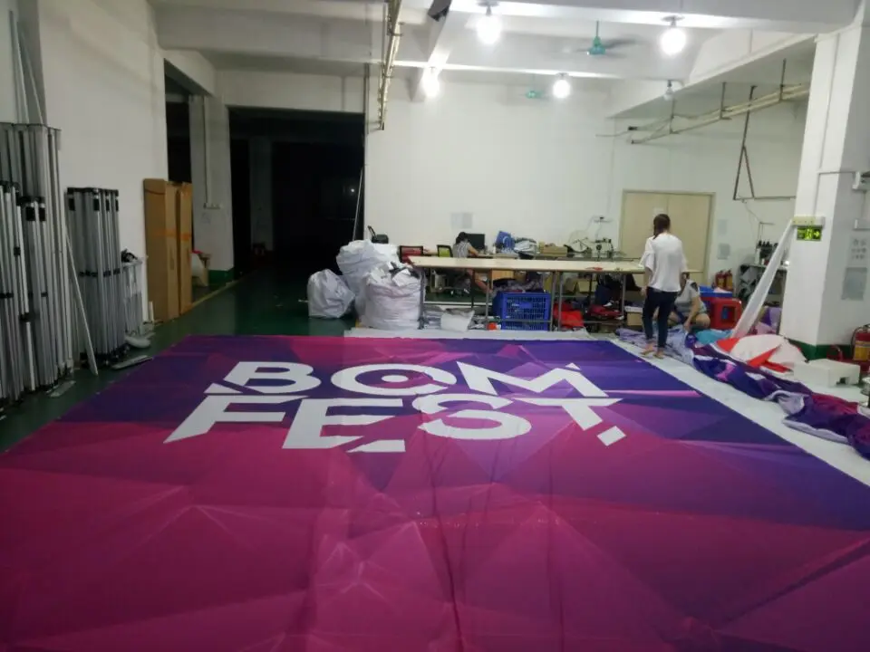 Print Customized Backdrop Strong Color Fastness Cloth Fabric Banner for Event