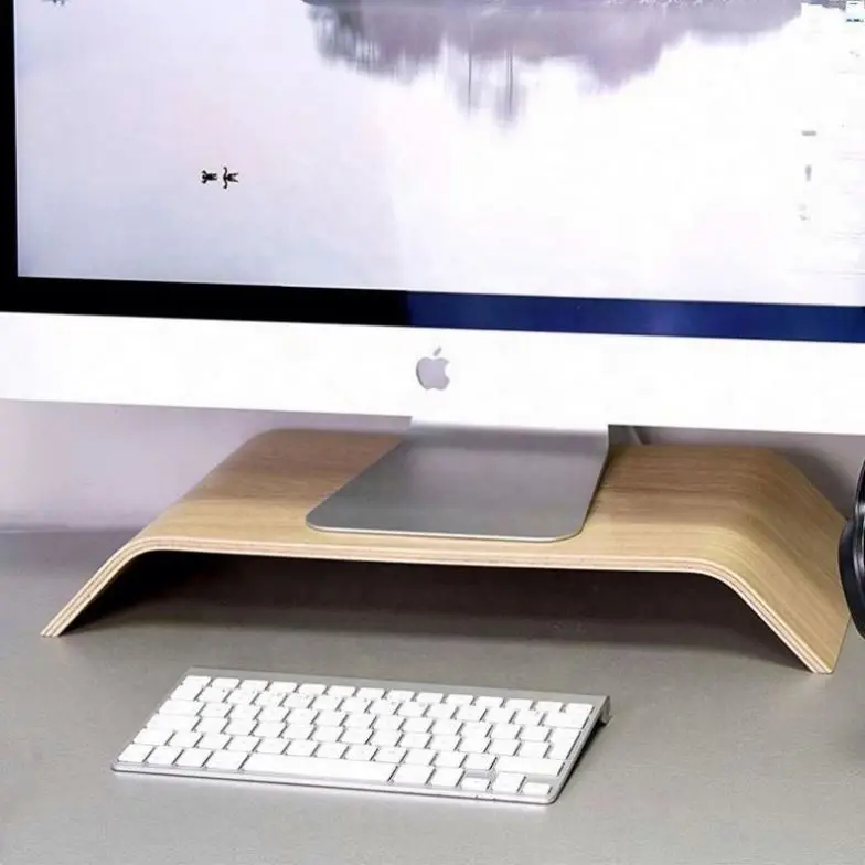 Shelf Stand for all iMac and other Computers LCD Monitors. See eye-to-eye with your Monitors Wooden Monitor Stand, Riser Stand,