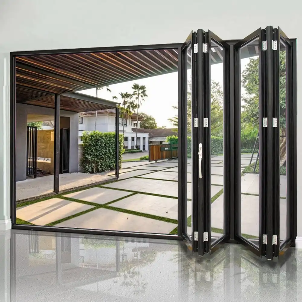 
soundproof aluminum folding/ bi fold door design 