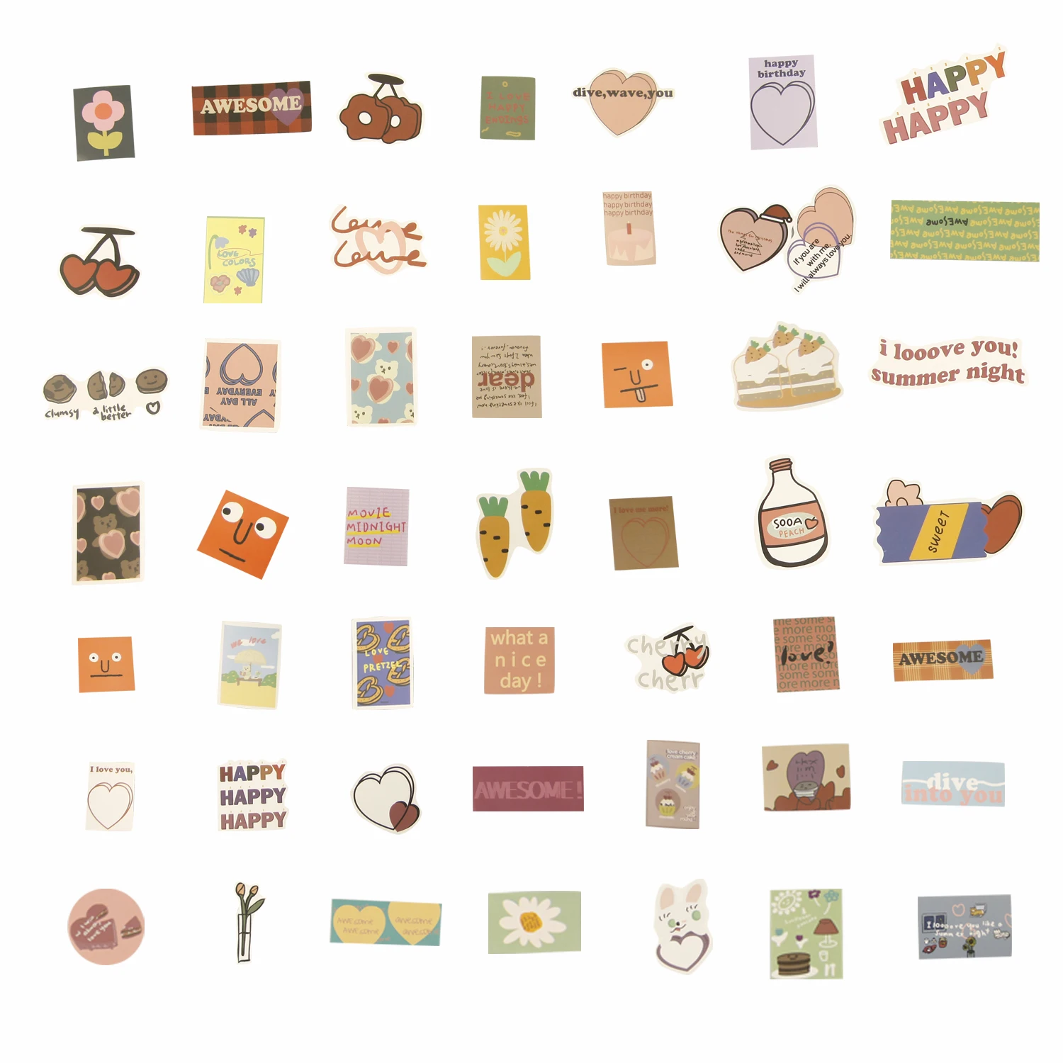 Vintage Weekly Planner Custom Stickers Die Cut Vinyl Printed Paper Journal Sticker Sheet