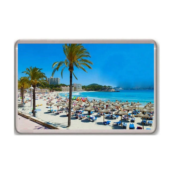 Multiple size home office decoration souvenir magnetic photo frames acrylic fridge magnet