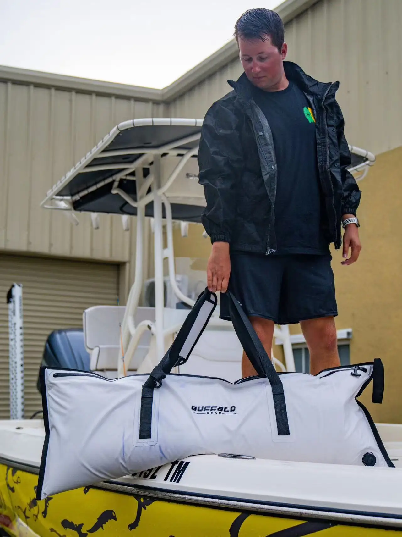 Buffalo Gear Insulated Fish Cooler Bag 48*18in waterproof zip Fishing kill Keep Ice Cold Fresh Portable Custom Fish Cooler Bag