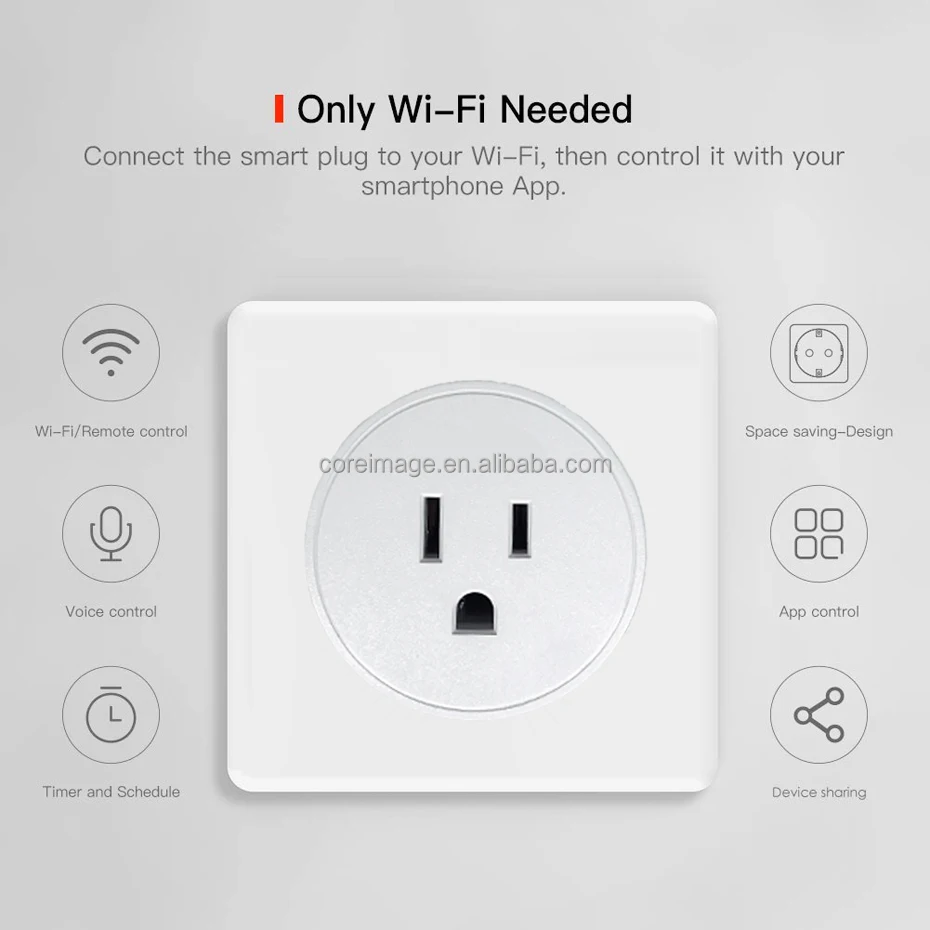 UK/US/EU plug Smart socket Tuya Smart Socket WiFi Connection APP Remote Control Smart Home Socket