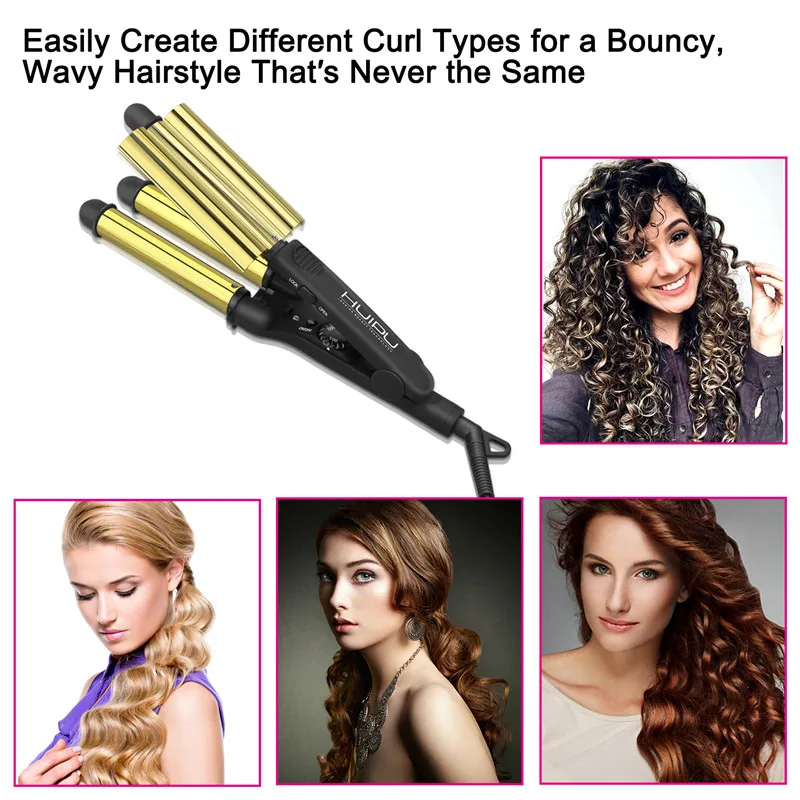 triple magic hair curler curling machine hair roller with factory price