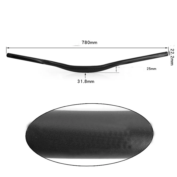 Алюминиевый сплав ручка 31.8mm780mmMountain велосипедный руль wake