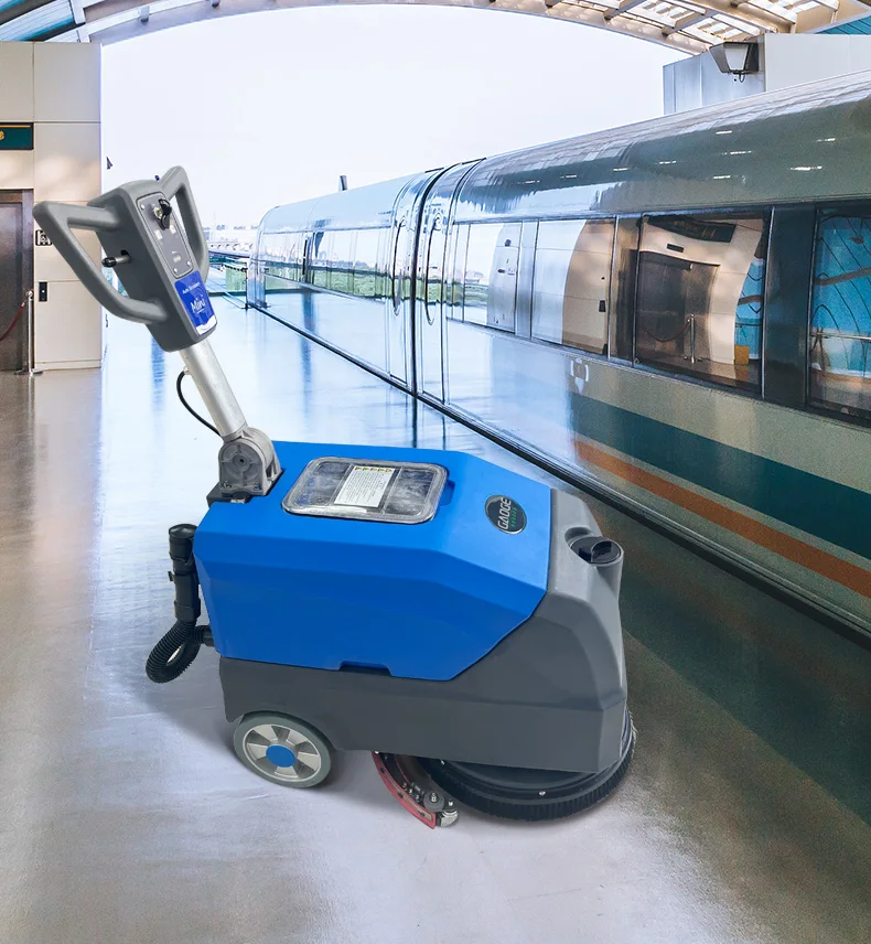 2023 M1 Gaoge Office Battery Powerful Suction Auto Scrubber Supermarket Cleaning Equipment Mini Floor Scrubber Drier