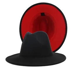 2021 wholesale new designer Fedora hats match purse handbag and shoes heel wide brim wool fedora 2 two tone hats men and women