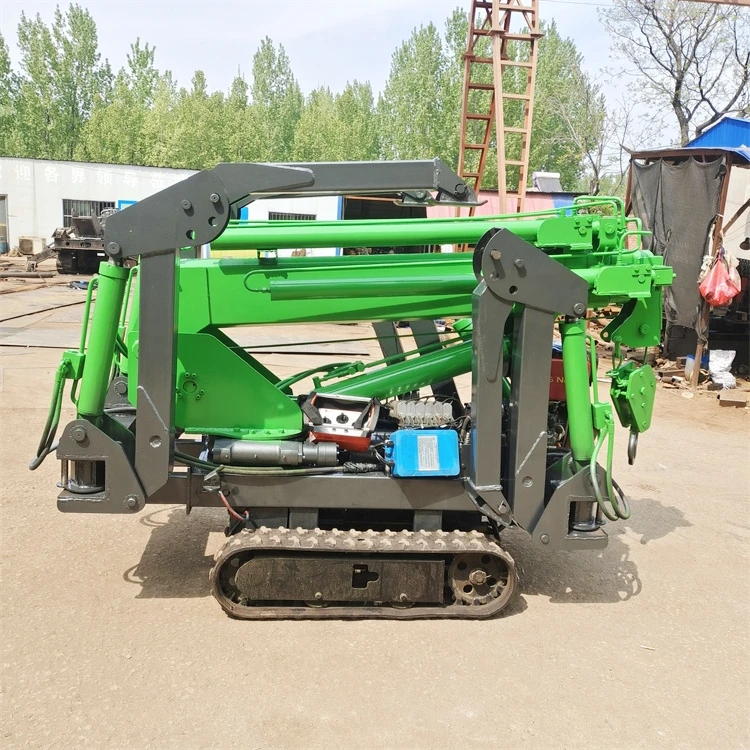 Smart Design Dual Use of Oil and Electricity Mobile Spider Crane with Long Arm Fly Jib 3 Ton Lifting Crane Mini Spider Crane