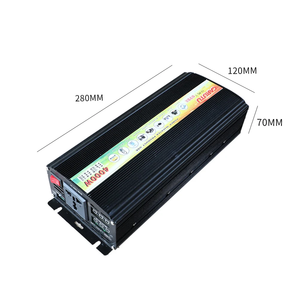 Car Power Inverter Converter Peak 4000W 12V to 220V Voltage Transformer Modified Sine Wave