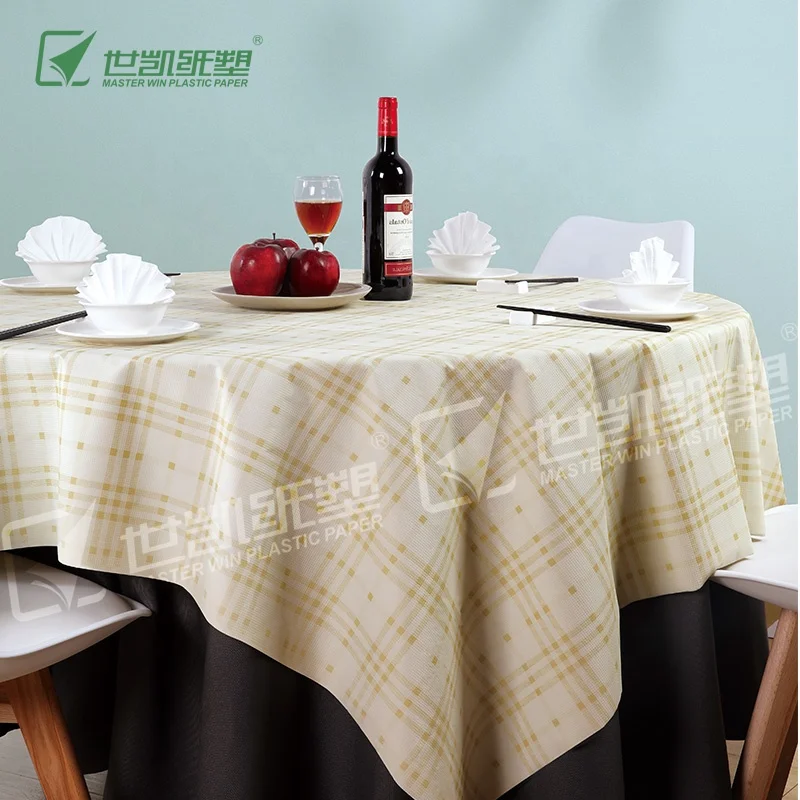 Biodegradable White Products Disposable Table Cover Economical Plain Dyed High Quality Tablecloth