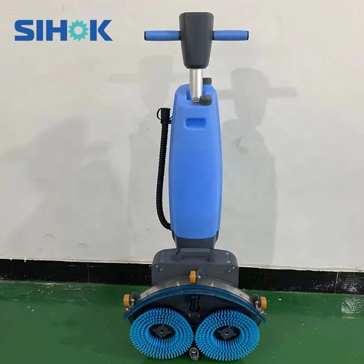 Wholesale price mini hotels tile hard floor machine dual brush hand push floor washing machine automatic floor cleaning machine