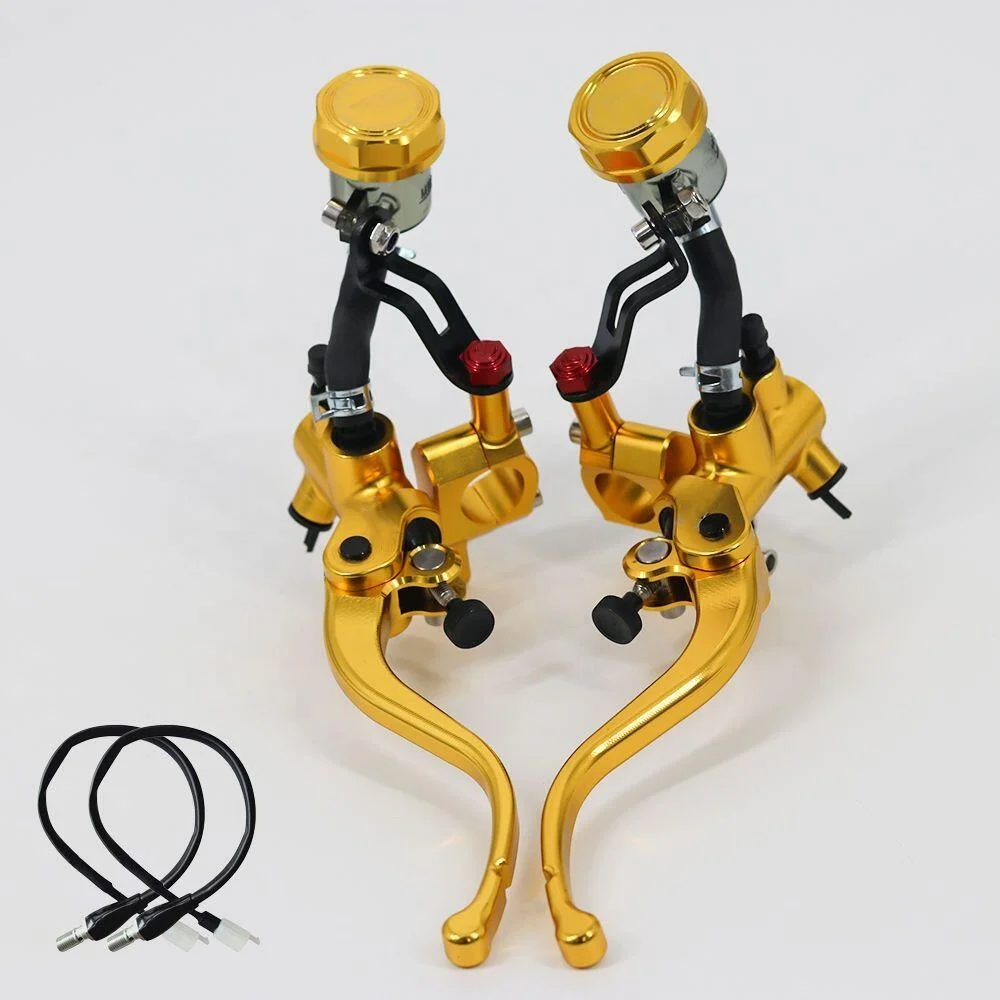 17.5RCS 7/8' 22mm Motorcycle Handlebar Lever Master Cylinder Levers Hydraulic Brake Pump Clutch Handle Reservoir Set for bike