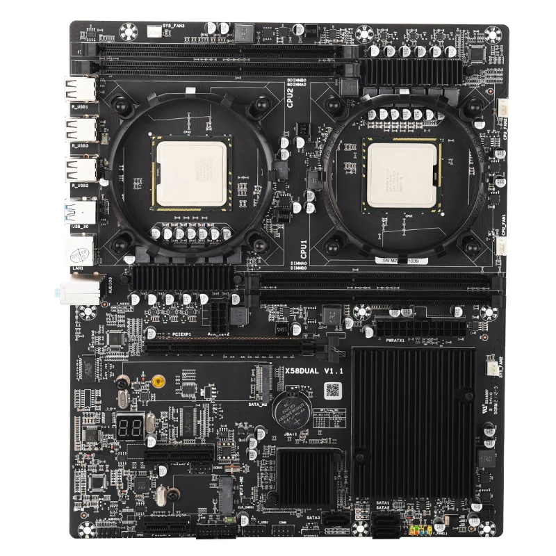 Высокая производительность X58 Dual CPU lga 1366 socket материнская плата со встроенным процессором L5520