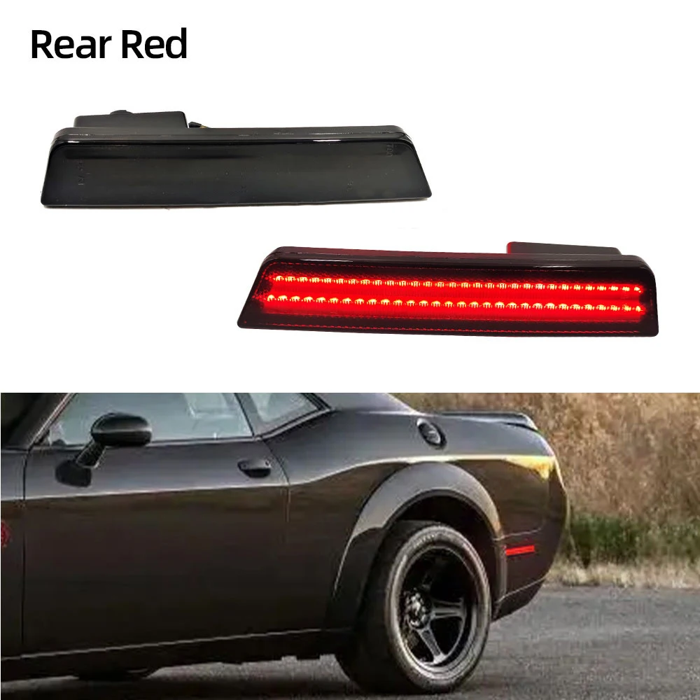 Car Accessories LED Side Marker Lights Bumper Lamps for Dodge Challenger Charger