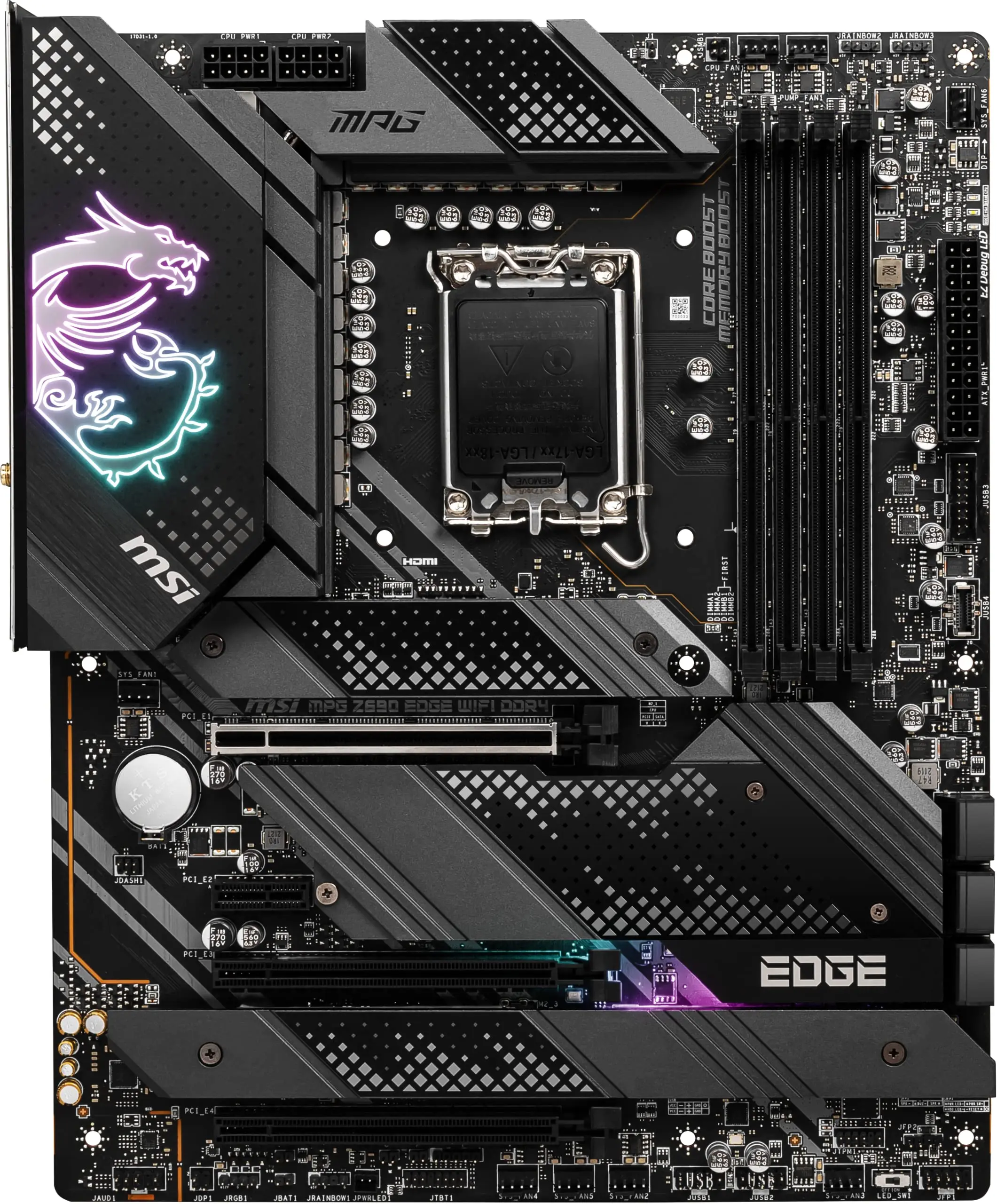 M SI MPG Z690 Edge WiFi DDR4 Gaming для Msi Lga1700 Ddr5 128g поддержка I9 Sata3 * 6 M.2*4 Usb3.2 Atx настольная материнская