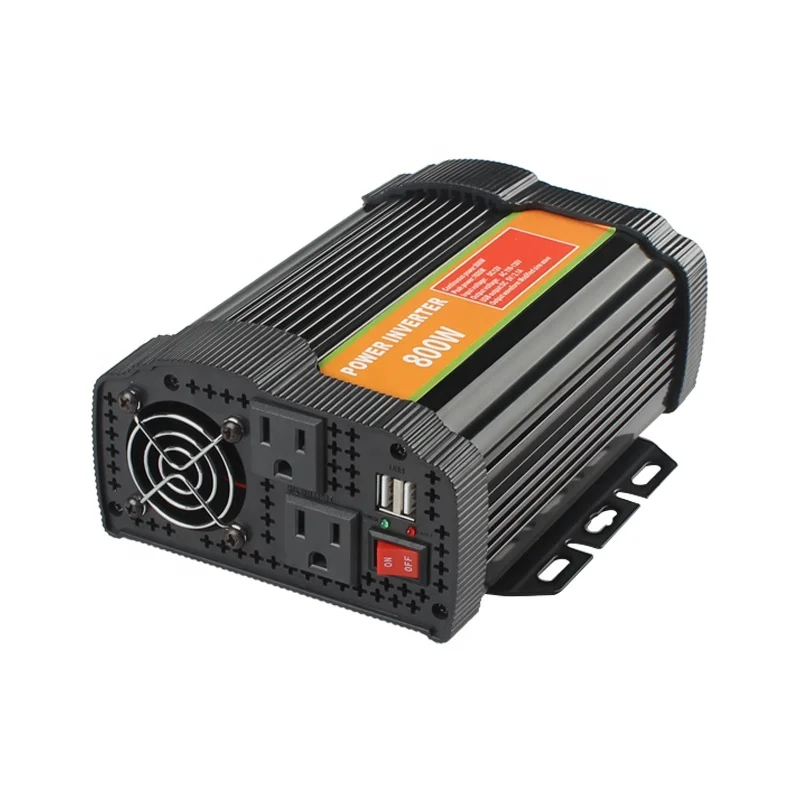 Car Vehicle Power Inverter 800W/1600W(Peak) DC 12V to AC 110V Converter