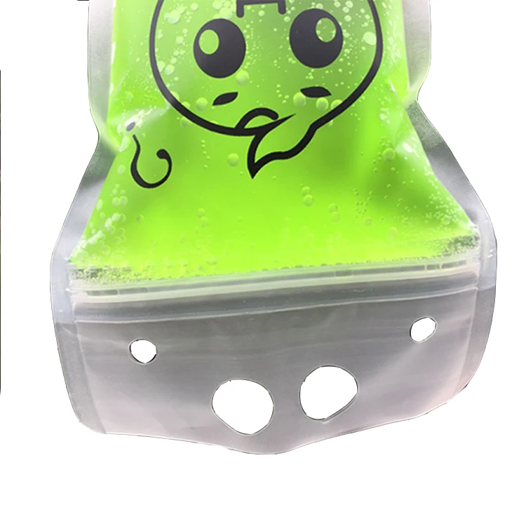 Custom ziplock clear bag energy drink beverage high quality bag to take out beverage packaging plastic bag