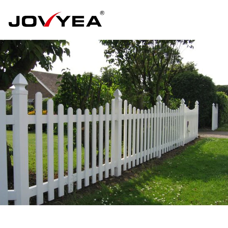 High Quality Road Pvc Picket Fence White Pressed Spear Top Tubular Steel Plastic Vinyl Garden Picket Fence