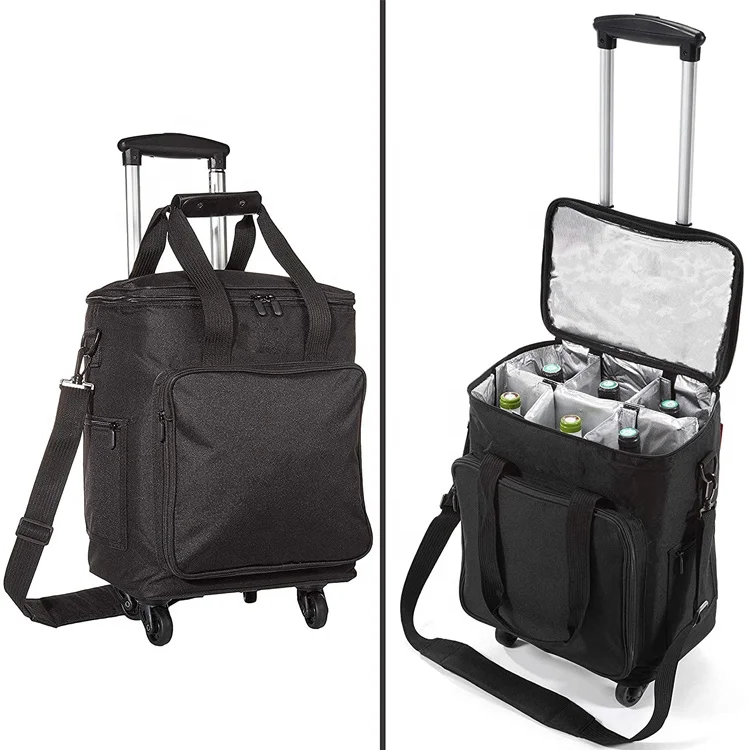 6 Bottle Wine Carrier Wine Luggage with Removable Dividers for Professionals and Consumers Travel