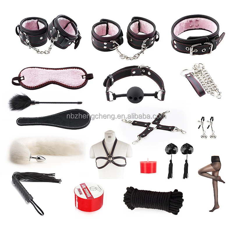 Restraints for Women Kinky Sex Toys for Couples Sex Handcuffs 18 pcs Bondage Kit BDSM Restraints Set