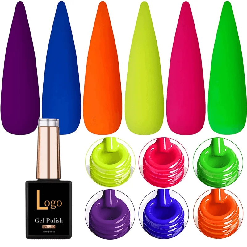 Nail supplies salon wholesale  neon color nails gel neon gel paint Led uv nail neon gel polish