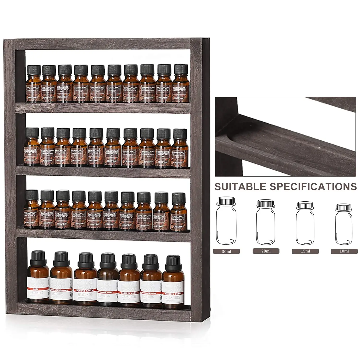 4-layer wall-mounted display essential oil rack for wall nail polish finisher