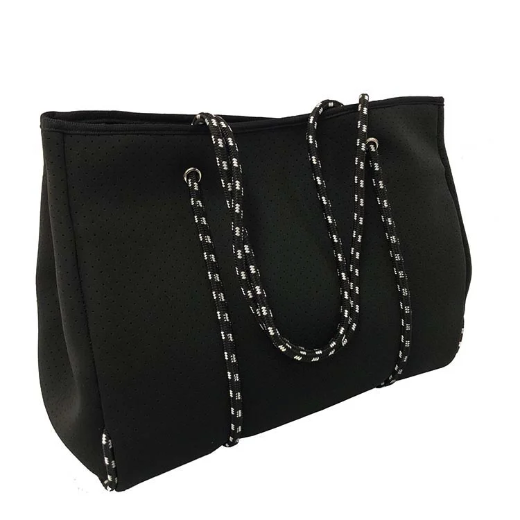 Summer New Design Neoprene Beach Bag Large Capacity Neoprene Perforated Neoprene Tote Bag