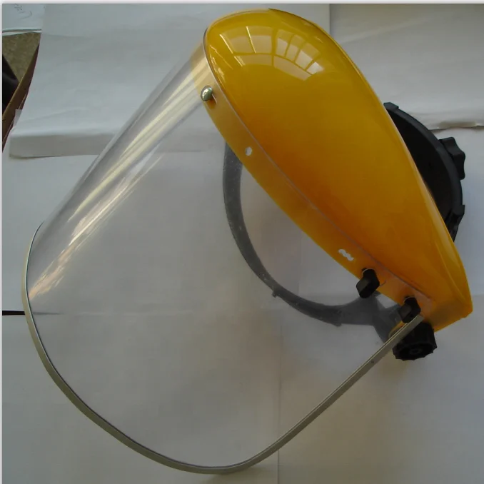 transparent PVC or PC clear visor face shield
