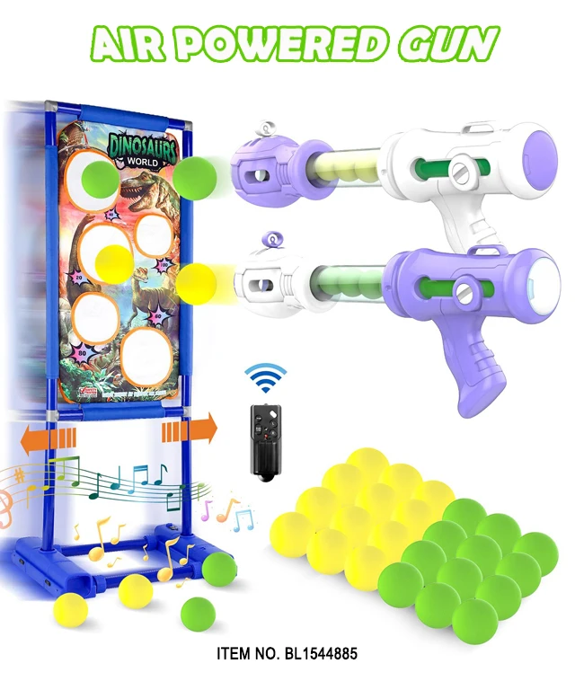 Wholesale new Equipped with 2 soft bullet guns 24 particle bullets and a bracket Mobile remote control Air Gun EVA Target