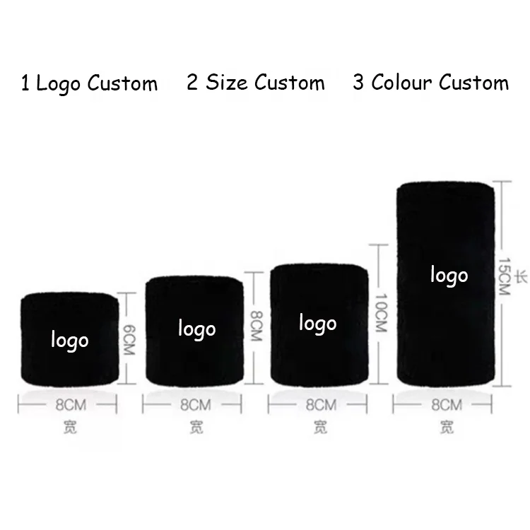 New Design Tennis Embroidered Wrist Band Sweat Bands Sports Running Basketball Wrist Sweatbands With Custom Logo