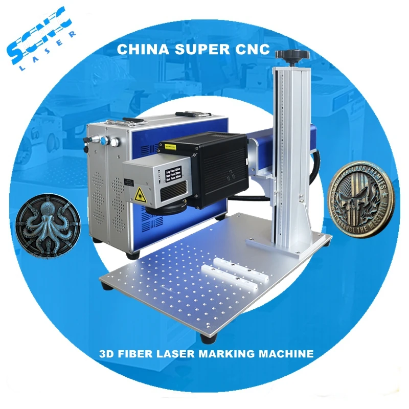 Металл Supercnc 60 Вт 50 20 30 мини 3 d лазерная маркировочная машина 3d гальванометр