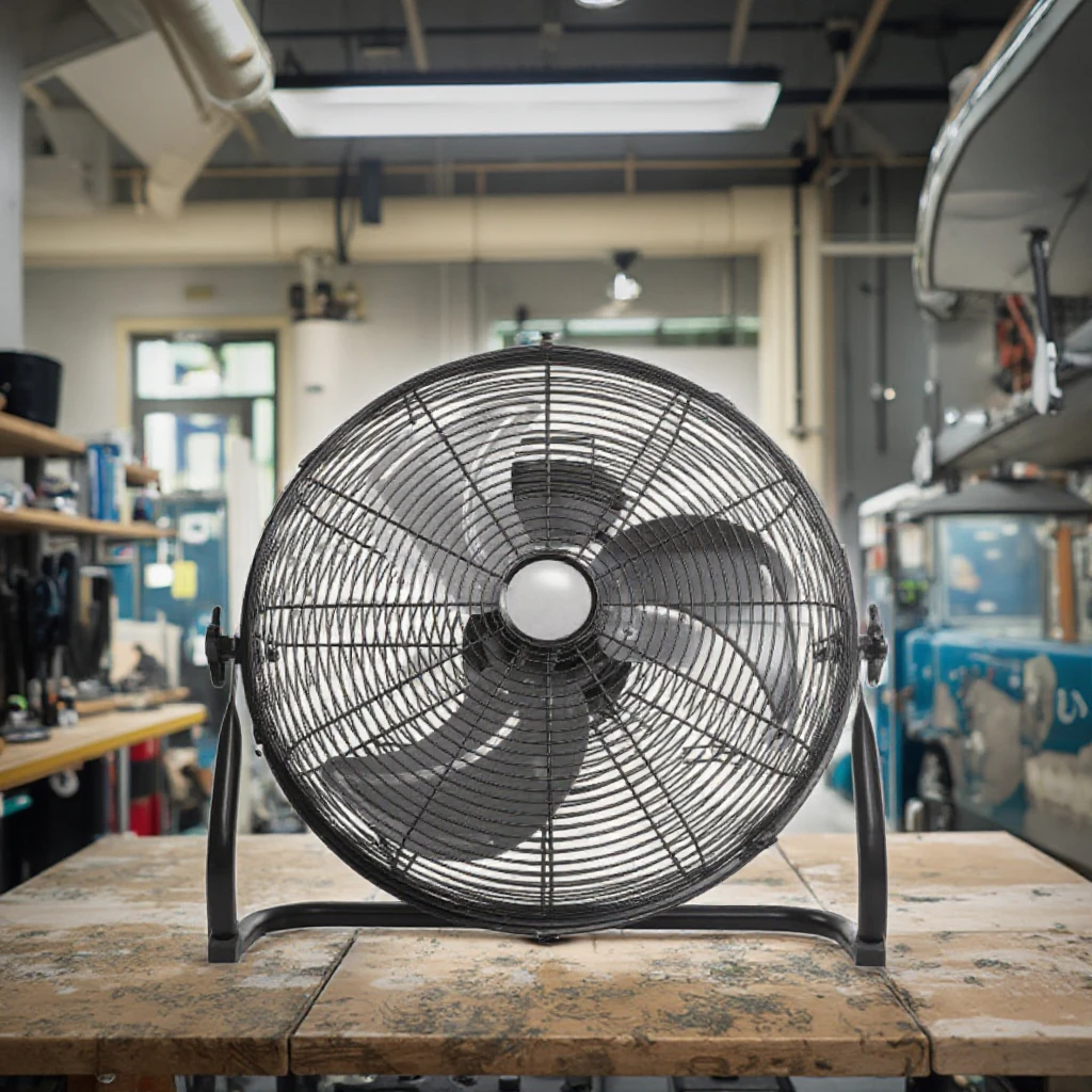 14-дюймовый Электрический напольный вентилятор из черного металла с алюминиевым двигателем для домашнего использования в отеле или гараже