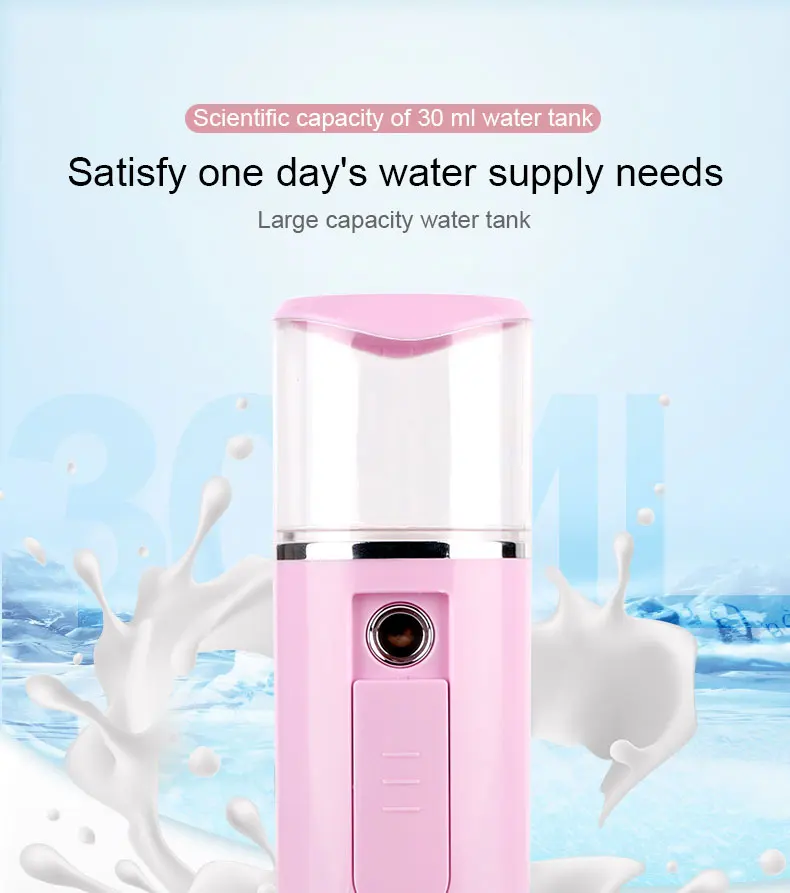 Mini moisturizing Skin Care Handy Spray MoisturePortable Nano Mist Sprayer USB Facial Body Nebulizer