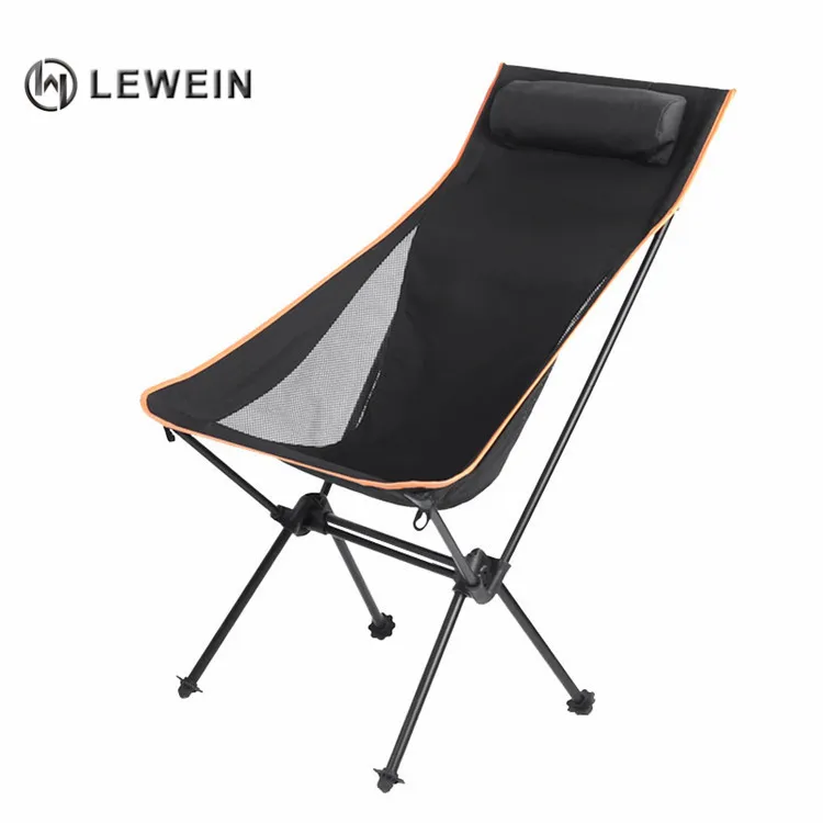 Cheap small customized color high back lightweight ultralight light portable folding camping fishing moon chair