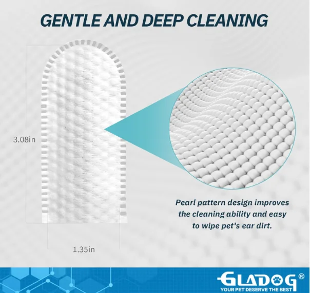 Dog Ear Cleaner Wipes Cleaning and Deodorizing Remove Debris & Wax Improve Ear Itching and Infections