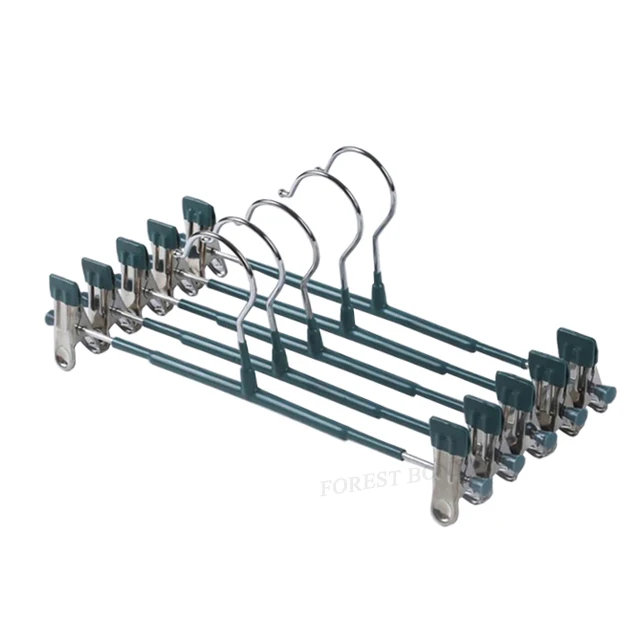 Pant Hangers Skirt Hangers with Adjustable Clips Metal Trouser Clip Hanger