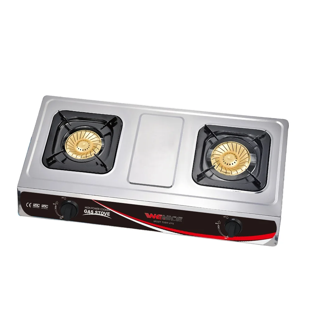2020  kitchen appliance cast iron burner stainless steel panel 0.3mm table gas cooker stove