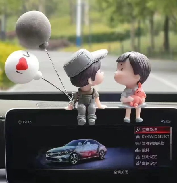Toys Figurine Collectibles CakeTopper miniature people lovers kiss figure Car decoration little  boy girl boyfriends girlfriends