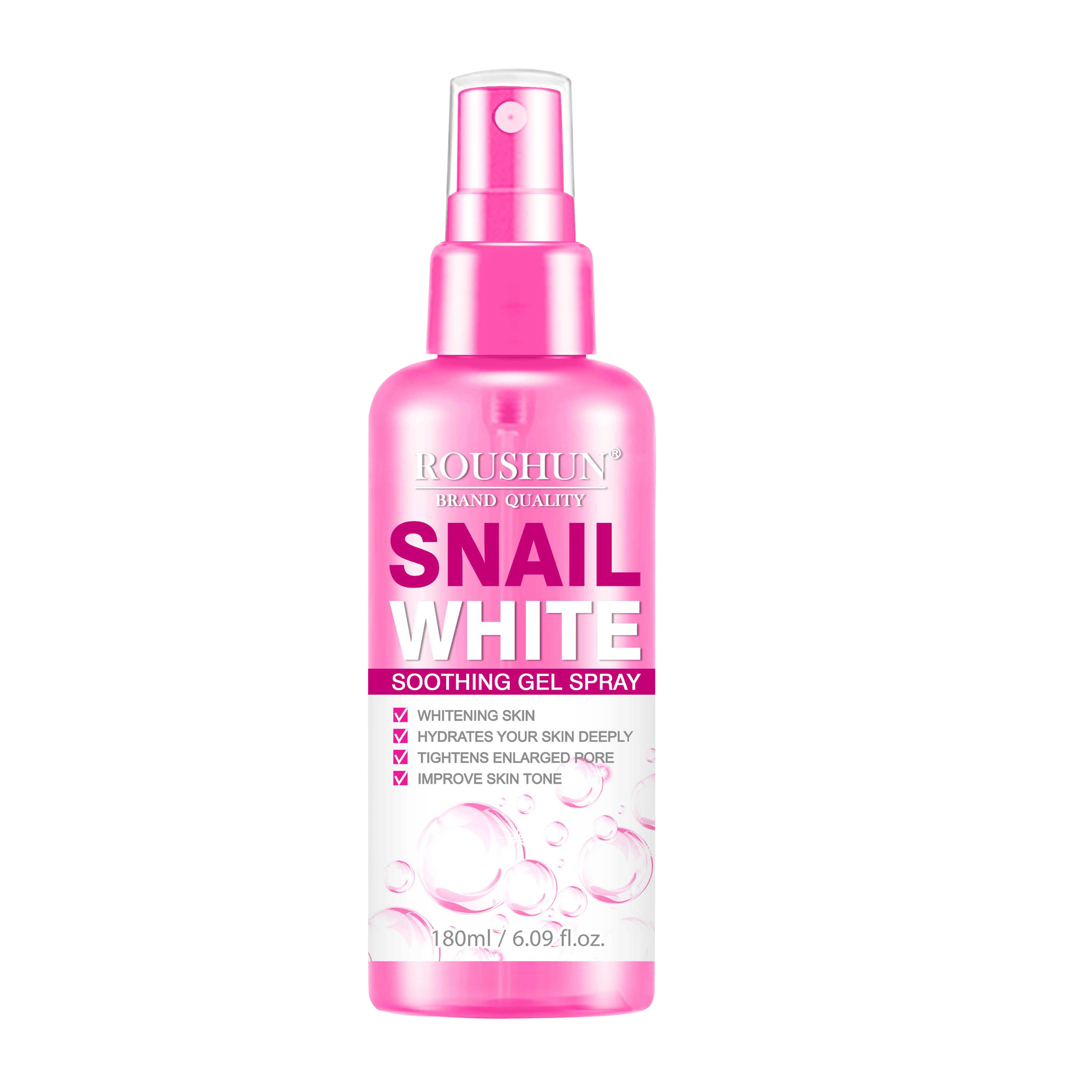 ROUSHUN snail white soothing gel spray,hydrates your skin deeply,tightens enlarged pore