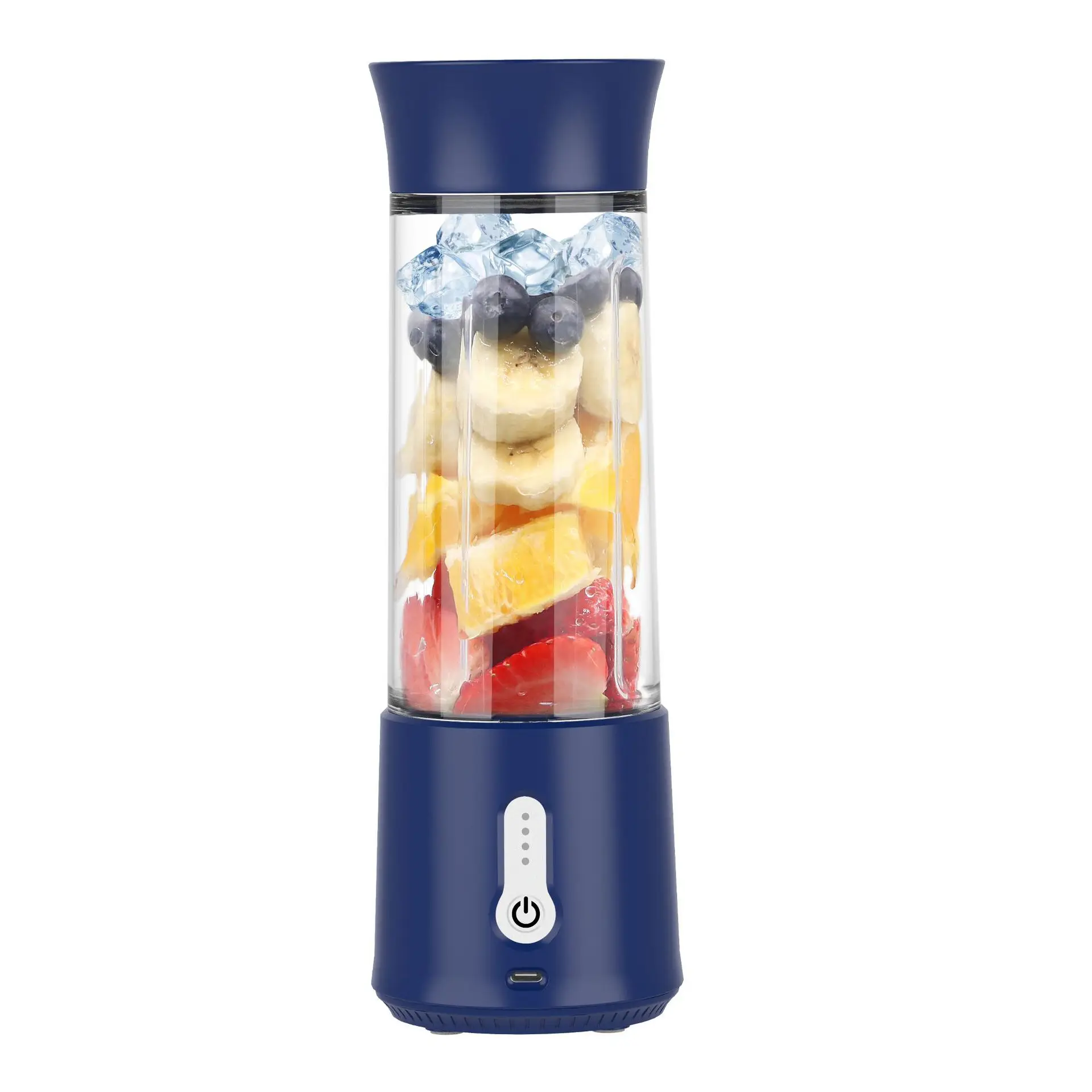 1 piece customize 500ML Usb Type-C BPA-FREE 6 blade with brush Mini 4000mAh Rechargeable LOW NOISE portable mixer Juicer