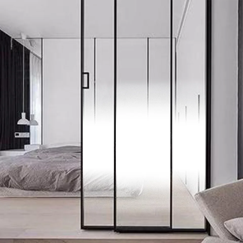 Glass decorative self adhesive laminate PET material cloud design gradient window film