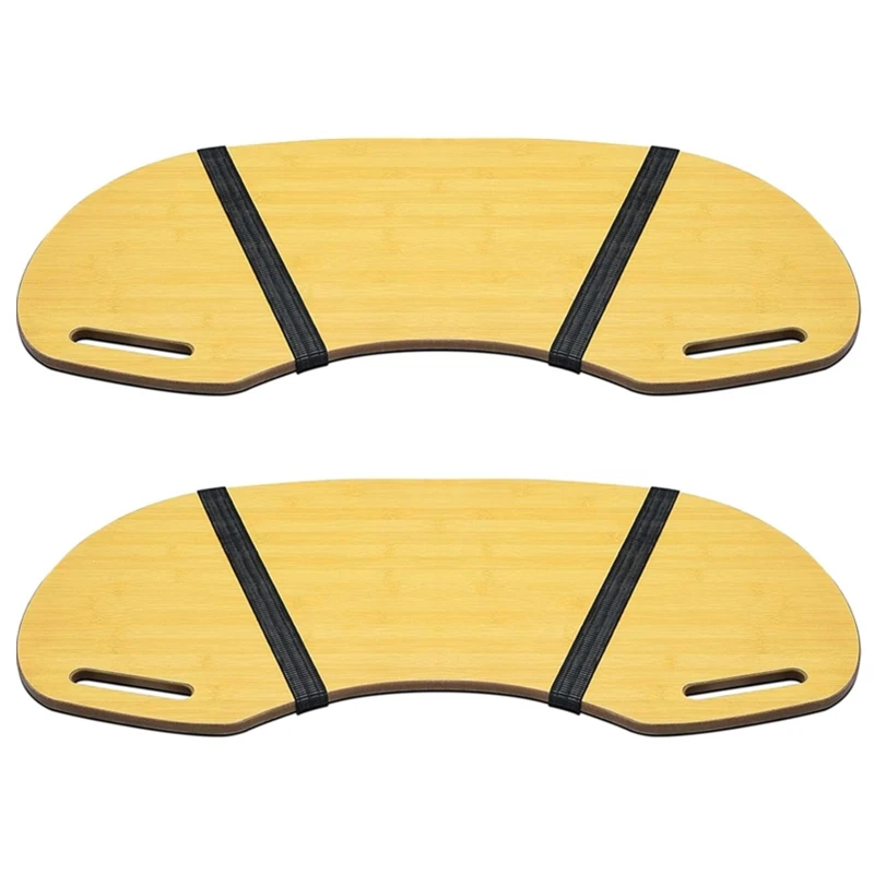 2 Pcs Wood Curved Lap Desk Table With Handles Wooden Board Keyboard Tray for Laptop Computer Mouse