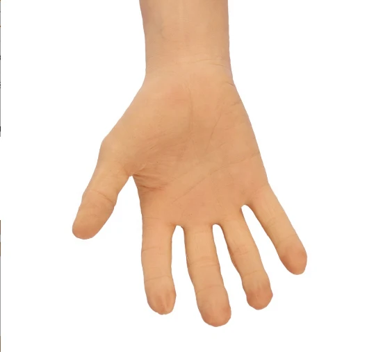 Tgirl Silicone Prosthesis Hand Sleeve Gloves Highly Simulated Skin Artificial Arm Cover Scars